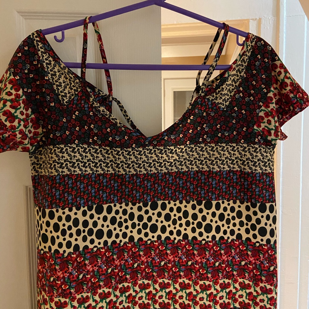 Multi Pattern Swing Dress